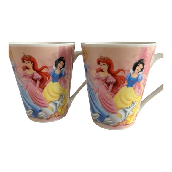 Disney Princess Ceramic Mug Set of 2 – Ariel, Snow White, Cinderella, Belle, Aur - Picture 2 of 6